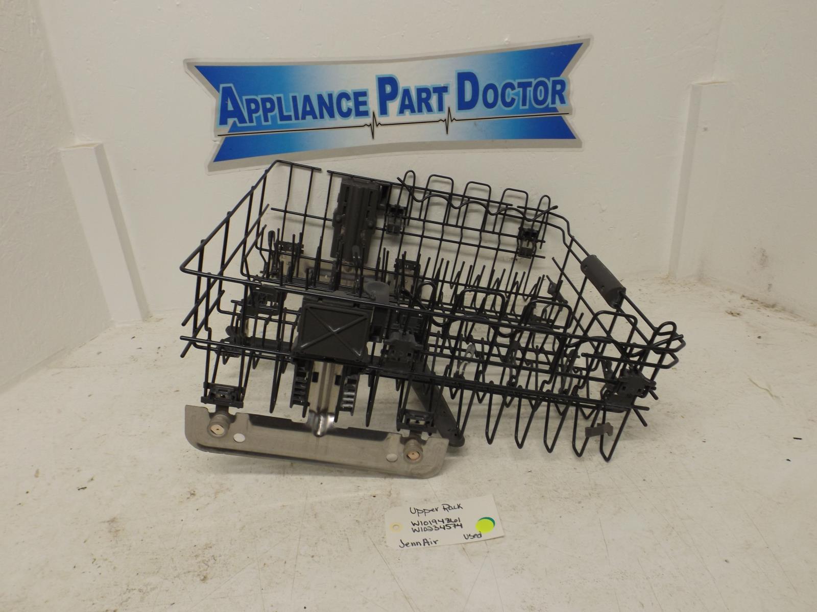JennAir Dishwasher W10194861 W10234574 Upper Rack Used JennAir Dishwasher W10194861 W10234574 Upper Rack Used